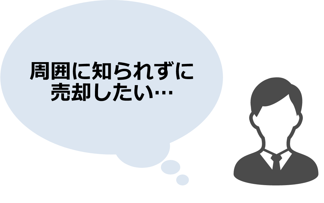 周囲に知られずに 売却したい…
