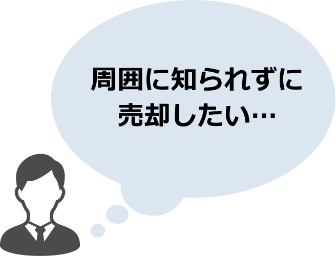 周囲に知られずに 売却したい…